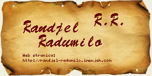 Ranđel Radumilo vizit kartica